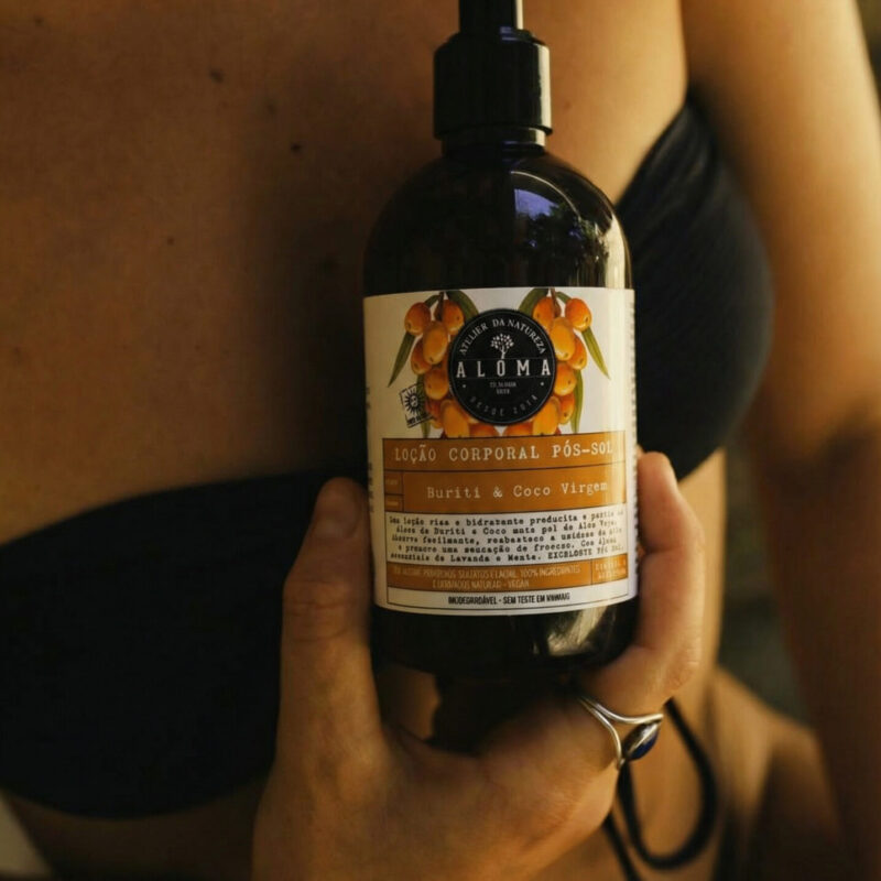 LOÇÃO HIDRATANTE PÓS SOL| Óleo de Buriti | Óleo de Coco | Lavanda| Menta| 220 ml